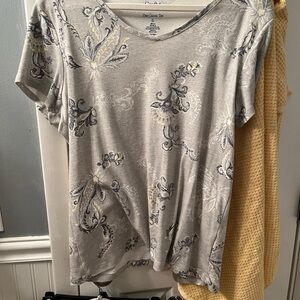 💜3 for $15 Croft & Barrow Gray Short Sleeve    T-Shirt